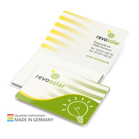 Memo-Card Haftnotiz green+blue Nicht verfügbar | ohne Werbeanbringung | 4C-Quality