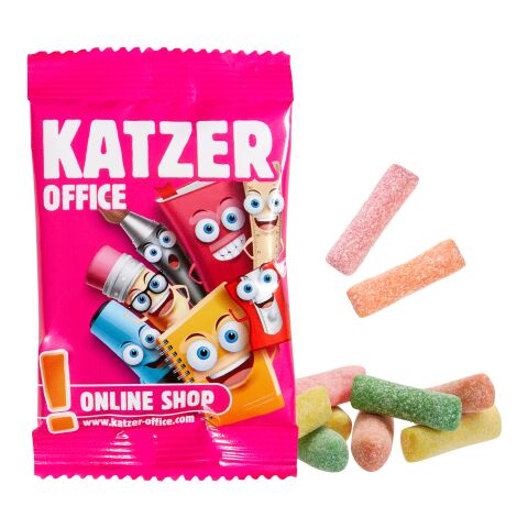 Mini HITSCHIES Kaubonbons Sauer Mix im konventionellen Tütchen weiß | ohne Werbeanbringung