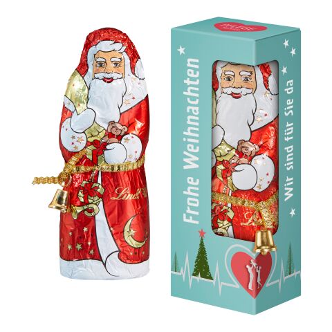 Lindt &amp; Sprüngli Weihnachtsmann in Werbegeschenkbox weiß | ohne Werbeanbringung