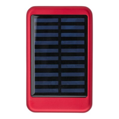 Aluminium Solar Powerbank &quot;Solis&quot; Rot | ohne Werbeanbringung | Nicht verfügbar | Nicht verfügbar