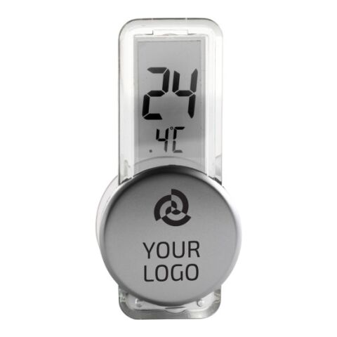 Thermometer &#039;Point&#039; aus Kunststoff Silber | ohne Werbeanbringung | Nicht verfügbar | Nicht verfügbar