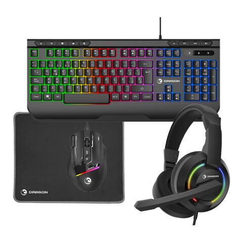 Prixton Dragon Gaming-Kit Schwarz | ohne Werbeanbringung