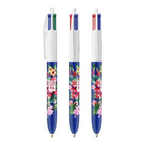 BIC® 4 Colours Kugelschreiber BritePix Digital Weiß-Weiß-marineblau | ohne Werbeanbringung | Nicht verfügbar | Nicht verfügbar