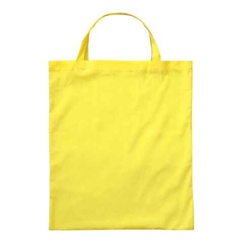 Bio-Baumwolltasche 38x42 cm kurze Henkel gelb | 1-farbiger Druck | ohne Werbeanbringung