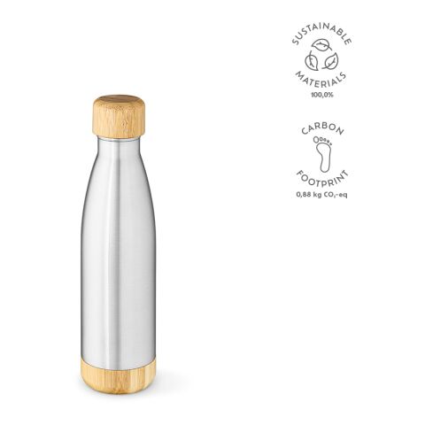 Rio Grande Trinkflasche recy. Edelstahl 530 ml  Silber | 530 ml | ohne Werbeanbringung