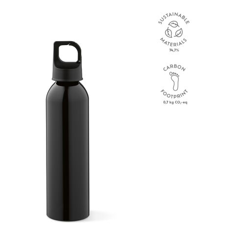 Mackenzie Trinkflasche recy. Aluminium 690 ml  Schwarz | 690 ml | ohne Werbeanbringung