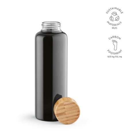 Indus Trinkflasche Borosilikat Glas 510 ml  Schwarz | 510 ml | ohne Werbeanbringung