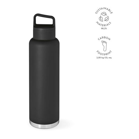 Zambezi 1500 Trinkflasche recy. Edelstahl 1620 ml Schwarz | 1620 ml | ohne Werbeanbringung