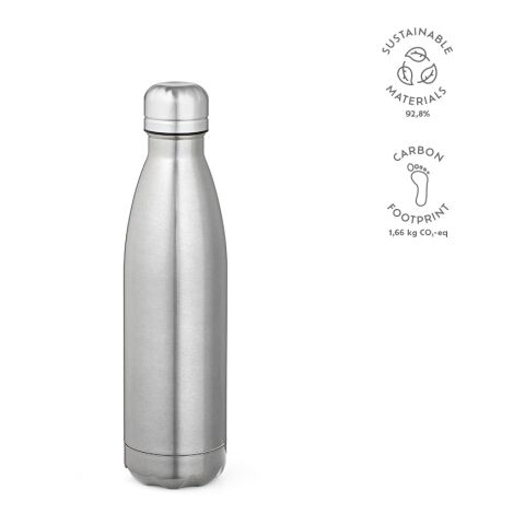 Mississippi 550P Trinkflasche recy. Edelstahl 535 ml  Silber | 535 ml | ohne Werbeanbringung