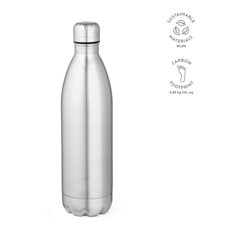 Mississippi 1100P Trinkflasche recy. Edelstahl 1100 ml  Silber | 1100 ml | ohne Werbeanbringung