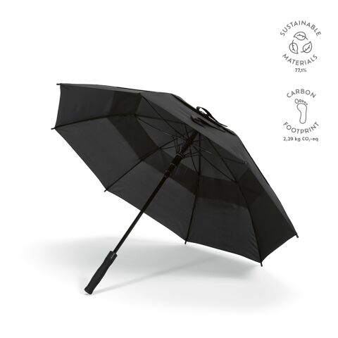 Prince 23&quot; Regenschirm rPET sturmsicher Schwarz | ohne Werbeanbringung