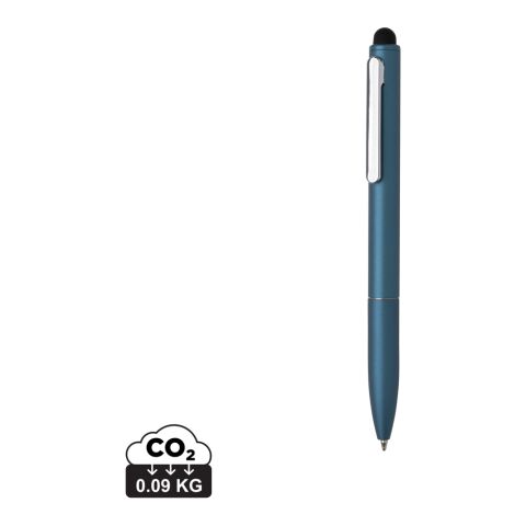 Kymi Stift mit Stylus aus RCS recyceltem Aluminum Königsblau | ohne Werbeanbringung | Nicht verfügbar | Nicht verfügbar
