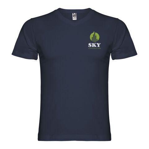 Samoyedo T-Shirt mit V-Ausschnitt für Herren Standard | Navy Blue | S | ohne Werbeanbringung | Nicht verfügbar | Nicht verfügbar | Nicht verfügbar