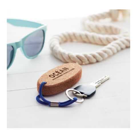 Schlüsselanhänger aus Kork königsblau | ohne Werbeanbringung | Nicht verfügbar | Nicht verfügbar